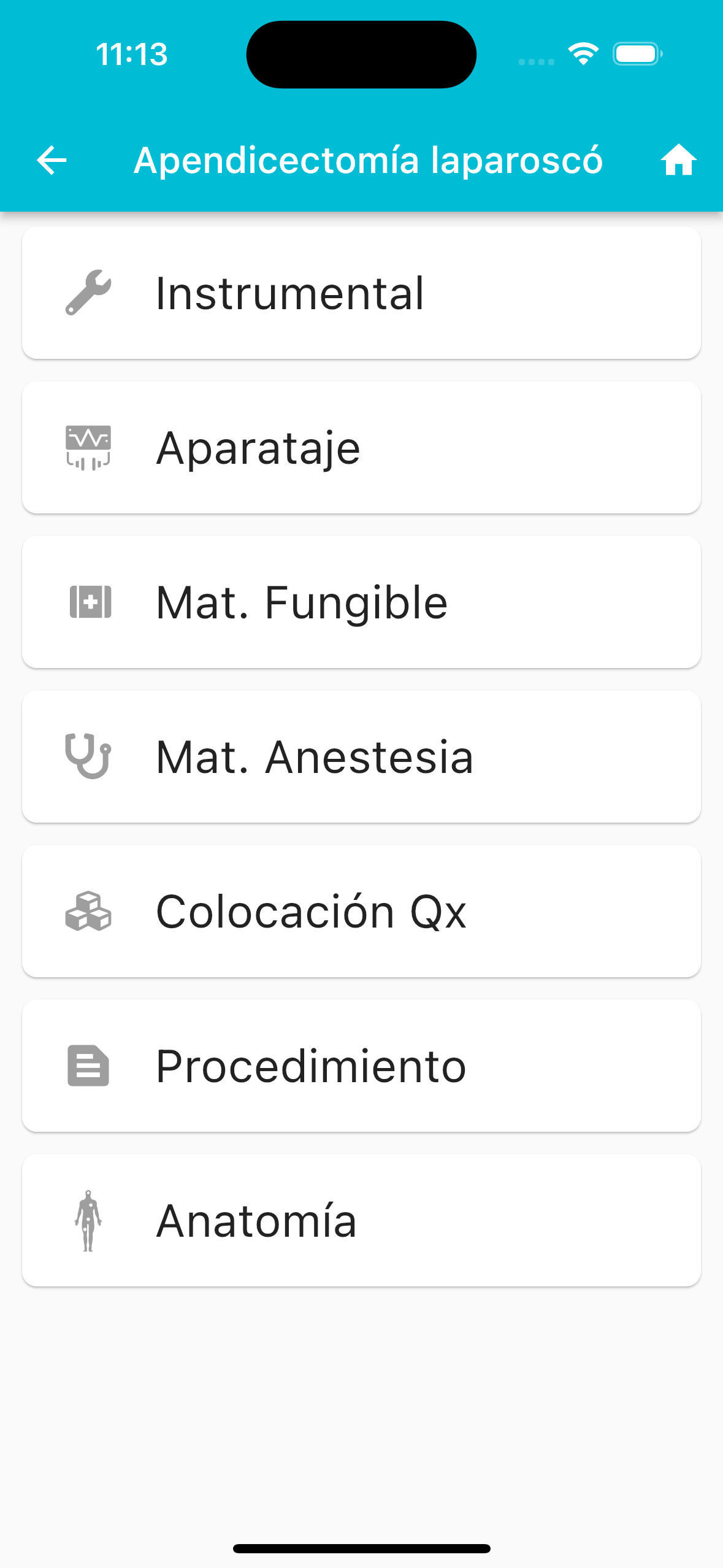Pantalla de intervención